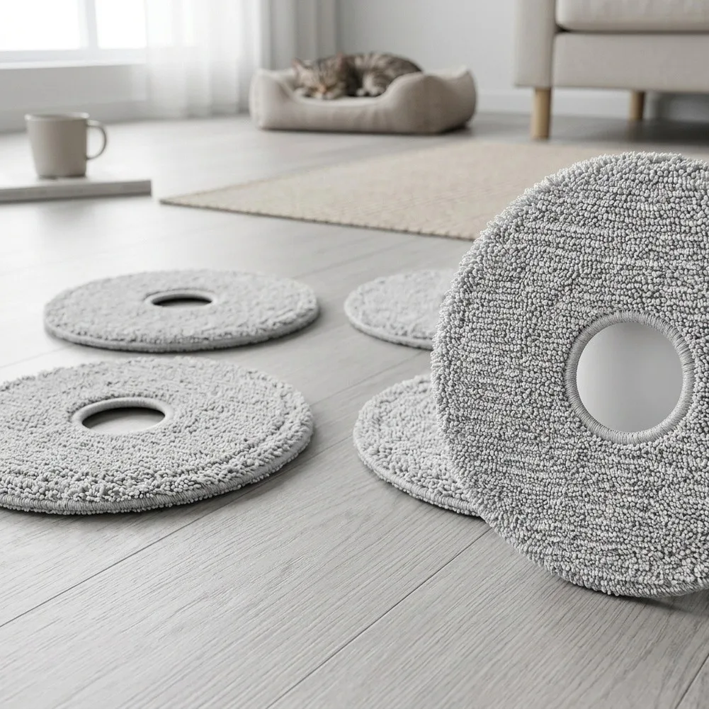 4/10/20pcs Replacement Mop Cloths For Roomba Plus= 415X 516 576 Combo=Series, High-Absorbency Microfiber Pads For Robot= Vacuums
