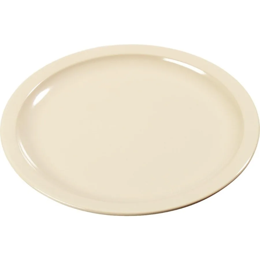 

Kingline Reusable Plastic Plate Dinner Plate for Home and Restaurant 10 Inches Tan Pack of 48