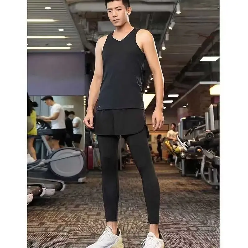 Women's Quick-Dry Yoga Pants with Split Design, High-Waisted Sports Leggings for Running and Gym Wear