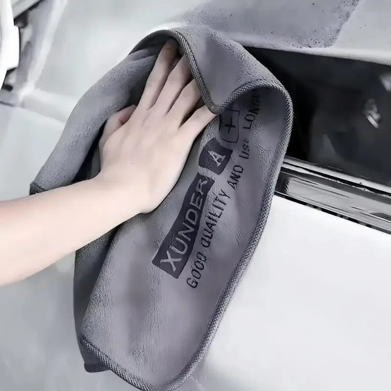 Car Wash Towel Double-sided Short Velvet Ultra-fine Fiber No Trace Car Wiping Cloth Absorbent and Non Shedding Cleaning Cloth