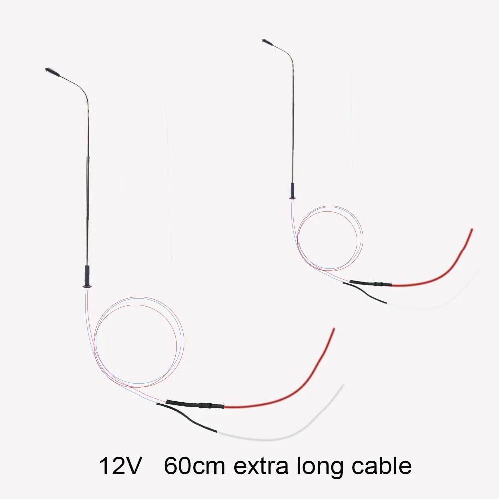 5 قطعة 12 فولت 1/75-1/1000 مقياس السكك الحديدية الشارع الصلب الدافئة أضواء بيضاء لامبوست ديورما مع المصابيح لعبة ملحق نموذج بناء أطقم