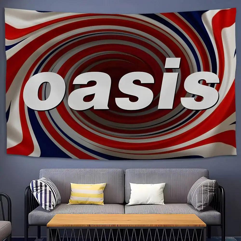 Famous Rock Band O-oasis Tapestry Hanging Dormitory Room Bedspread Blanket Children's Room Party Home Decoration Gift