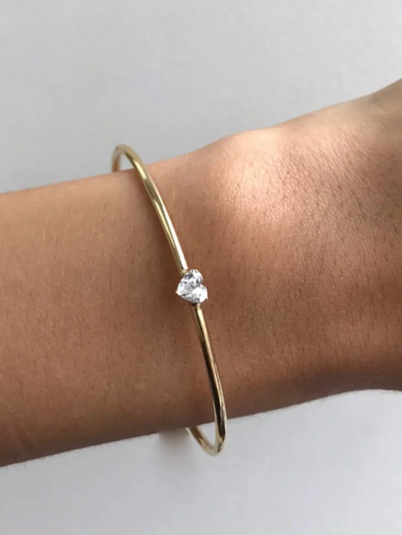StoneFans New Style Heart Bracelet Personalized Trendy Feng Shui Diamond Bracelet Hand Accessory Heart-shaped Decoration