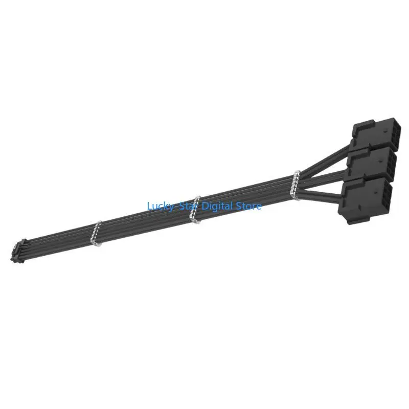 N7MC Jakość 12+4 PIN do 3x8pin PCIE Drut, dla RTX3090TI 4070 4070TI 4080 4090 Karta graficzna dla zorganizowanej skrzynki na PC