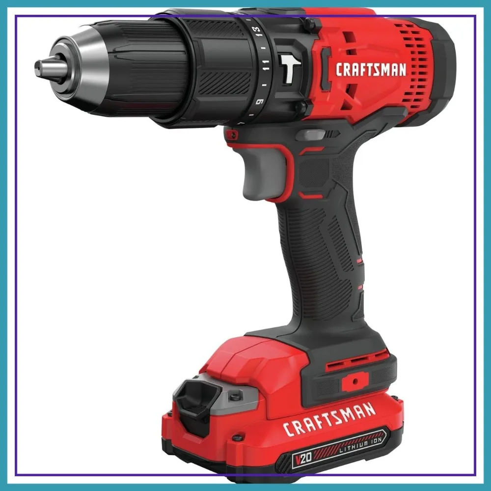 

20V Cordless Hammer Drill Kit, 1/2 inch, 2 Batteries and Charger Included