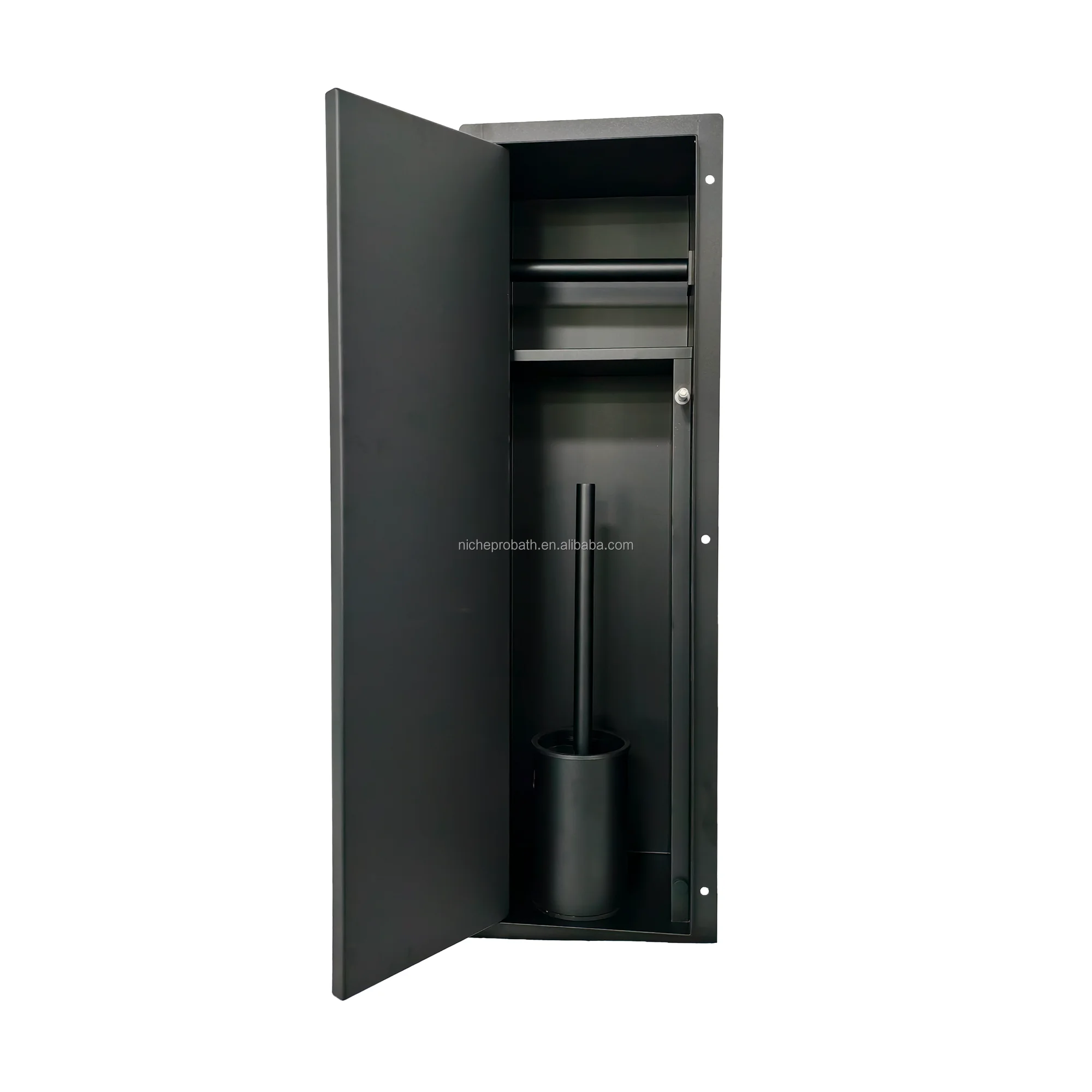 Concealed SUS304Tileable Wall Niche Trash Can Toilet Accessories Hidden Recessed Toilet Brush Paper Towel Storage Custom