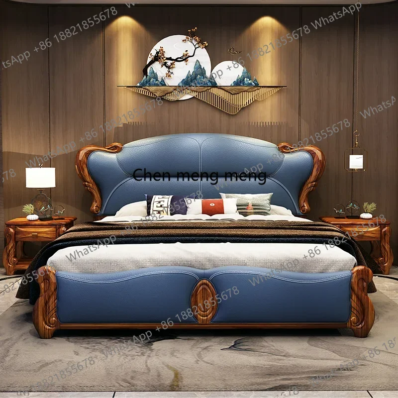 Bedroom Wooden Bed Children Sun Double Loft Luxury Design Space Saving Comfortable Bed Cheapletto Matrimoniale Trendy Furniture