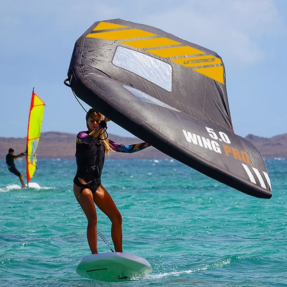 4.1/5.0/6.1m² Windsurfing Wing Foiling Carbon Fiber Hard Handle Inflatable Kitesurfing Independent Air Bag Surfboard Wingsurfing