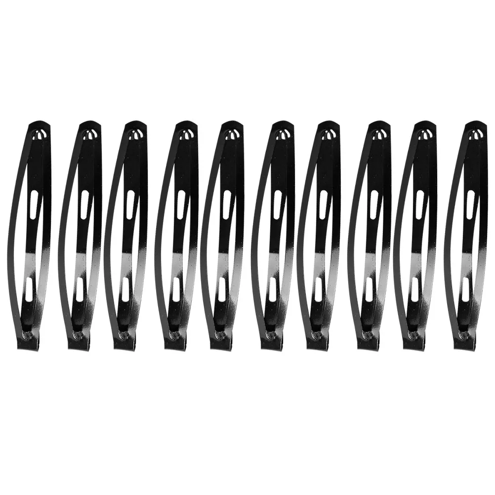 

60 Pcs Hair Clip Drop-shaped Clips for Alloy Hairgrips Accessories Black Barrettes