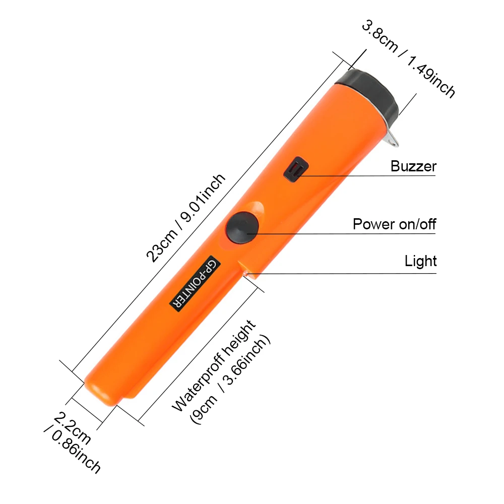 Handheld Metal Detector Metal Pinpointing Rod Detector GP-pointer Waterproof IP66 Metal Gold Detector Tester For Coin Gold