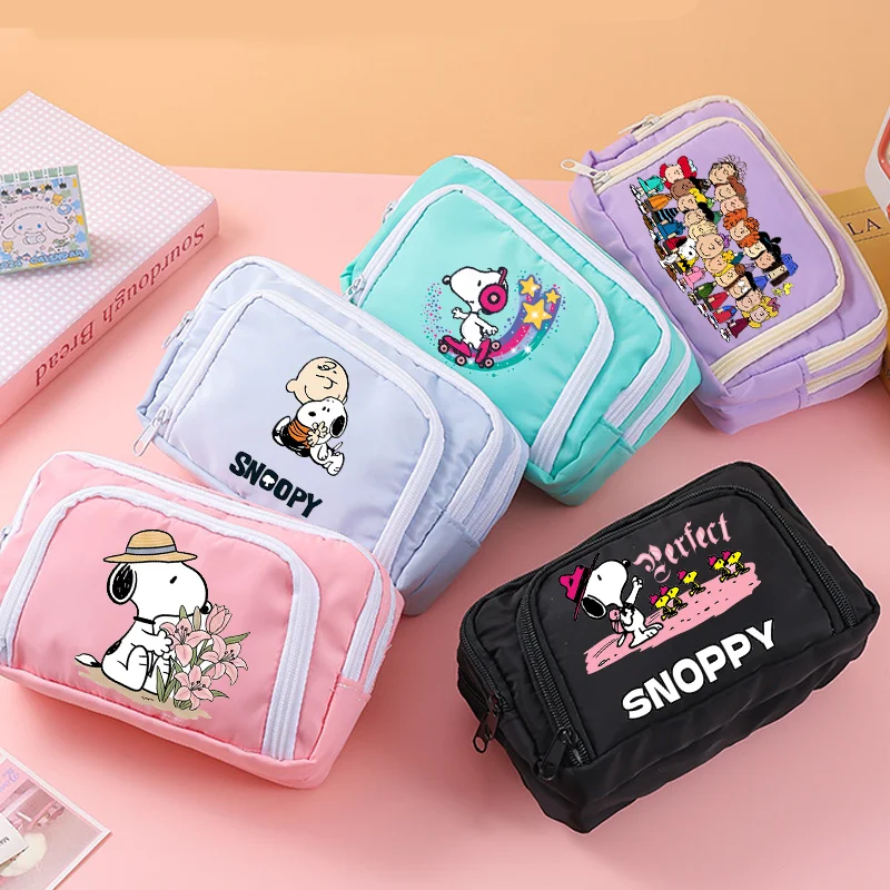 

Канцелярский пенал Snoopys 2026: модный, вместительный, для студентов, в стиле INS, мультяшный, для косметики, сумка для хранения, школьные принадлежности, подарок