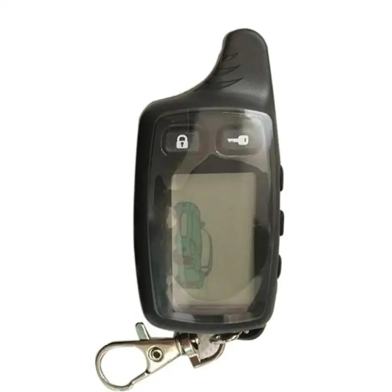 Wholesale 433.92MHZ Tw9010 LCD Remote Control Keychain for Two way car alarm system Russian Tomahawk TW-9010 TW 9010 Key Chain
