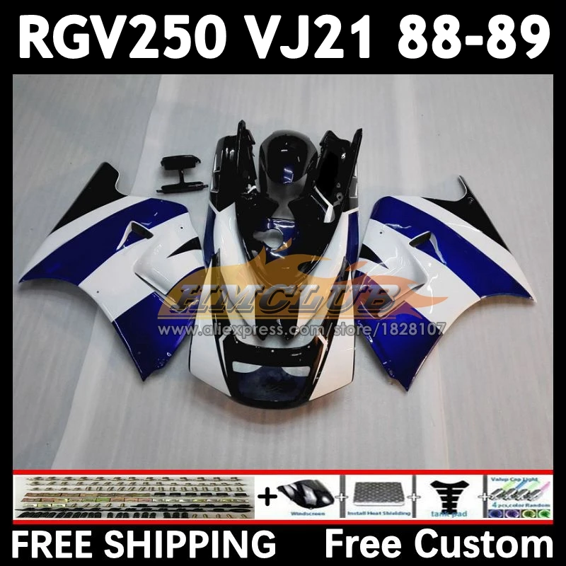 Body blue stock Kit For SUZUKI SAPC VJ21 RGV250 88 89 18No.5 RGVT250 VJ 21 RGV-250 RGVT RGV 250 CC 1988 1989 Full Fairing Set