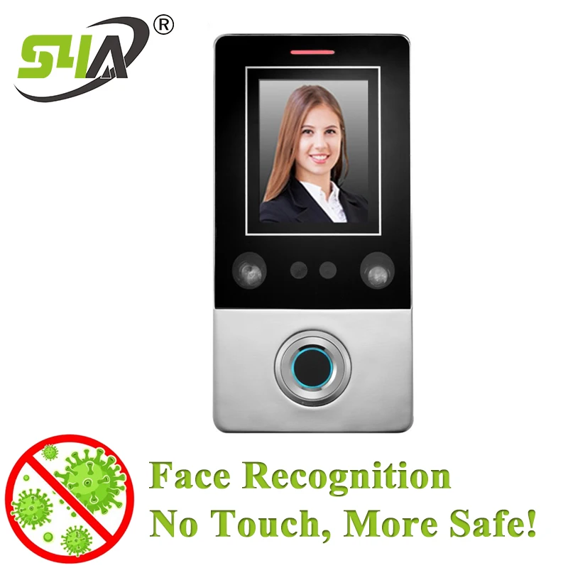 New Release Face Recognition Access Control, Não Touch Porta Opener, Fingerprint Reader, CF1