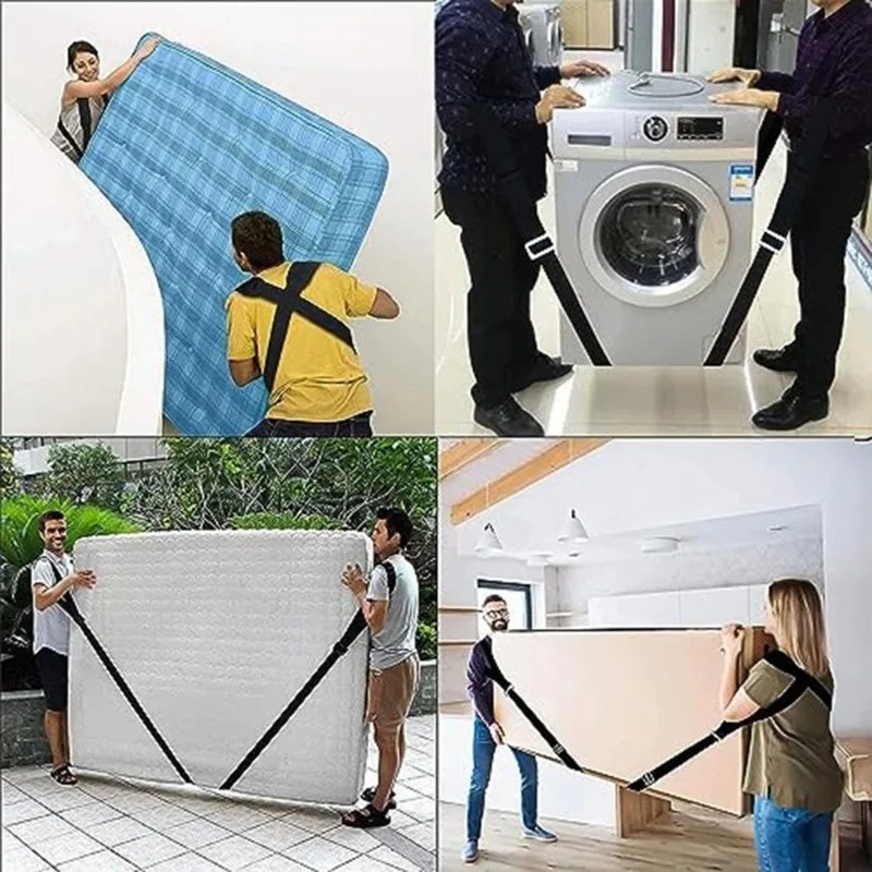 Heavy Duty Two-Person Moving Straps Furniture Lifting Shoulder Harness For Appliances & Large Items Easy Mover