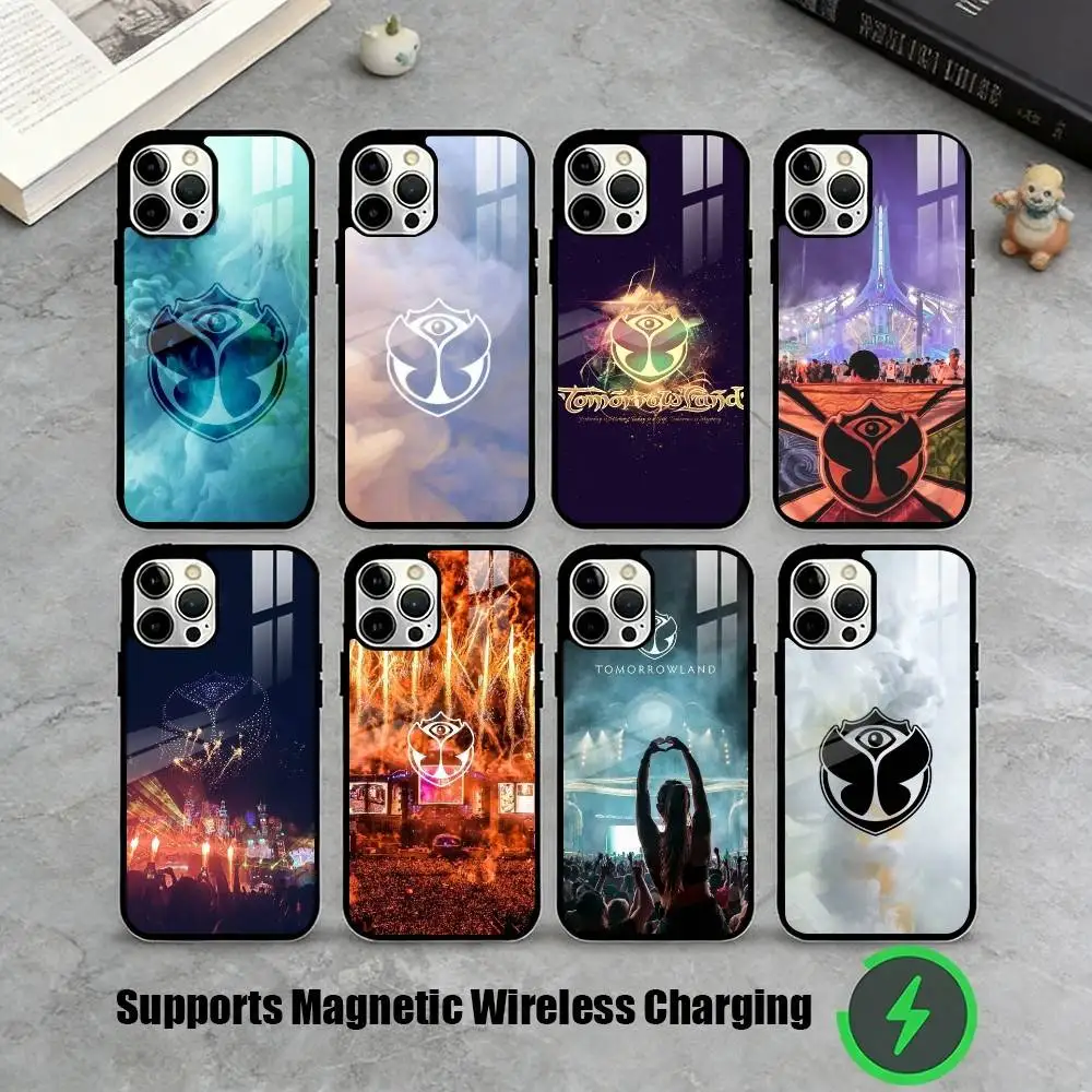

EDM Tomorrowland Graphic Phone Case For iPhone17,16,15,14,13,12,11 Plus,Pro Compatible with magnetic wireless charging