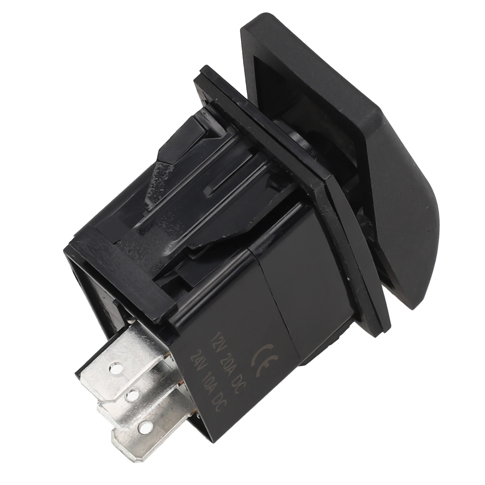 Switch Rocker Switch (ON)-OFF-(ON) 12/24VDC 12V 20A Rectangular SPDT Momentary Vibration Automotive Applications