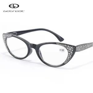 Erste Diamond Cat Eye -Lesebrille für Frauen, Vintage -Rahmen, Multikolen, Designer -Mode, presbyopische Brille, Diopte plus 175, 225, + 275 8 Hauptverkaufsbrillen lesen 175 - №1