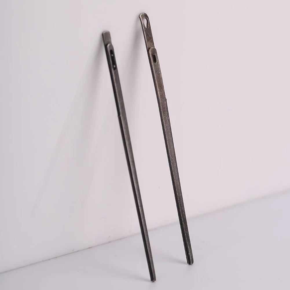 

2Pcs Steel Needles Durable Versatile Leathercraft Lacing Tools Easy Intricate Designs Hand Stitching Needle