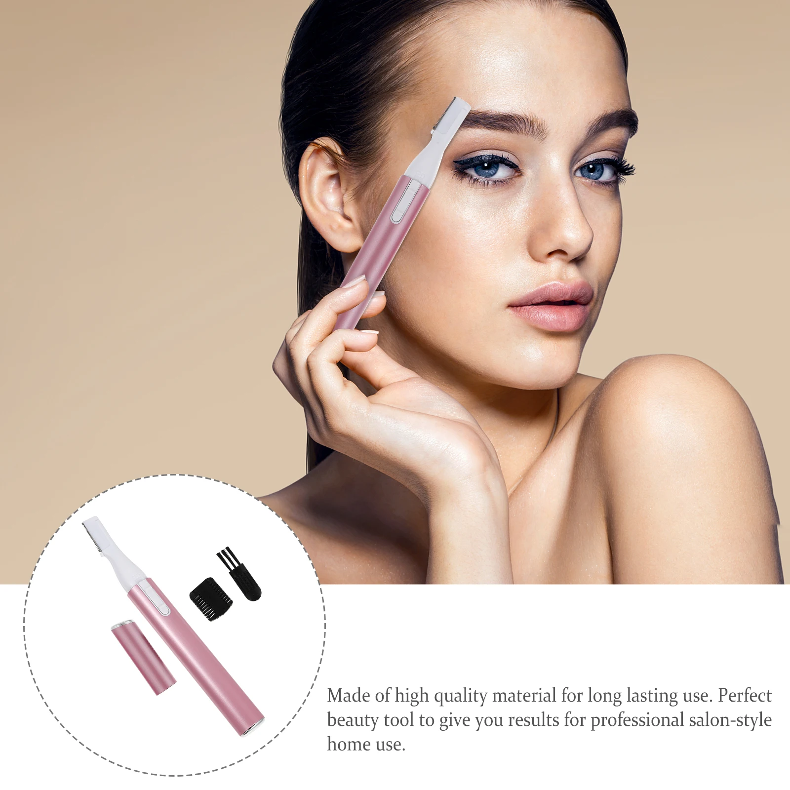 

Electric Eyebrow Razor Body Hair Trimmer Shaver for Women Pink Facial Hair Removal Machine Charging Pencil Style Mini