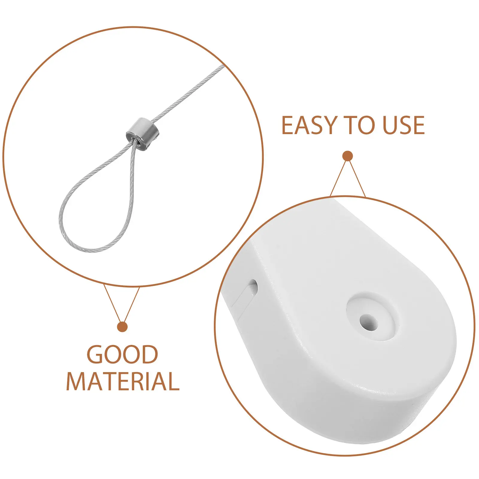 1Set Automatic Retractable Anti Theft Cable Case Retractable Cable Holder for Electronic Devices Secure Steel Wire Holder Desk