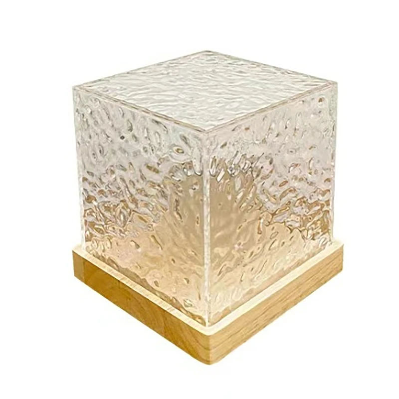 Lampada di cristallo proiettore di ondulazione dell'acqua decorazione della luce notturna case per la casa camera da letto atmosfera estetica regalo di festa luci al tramonto