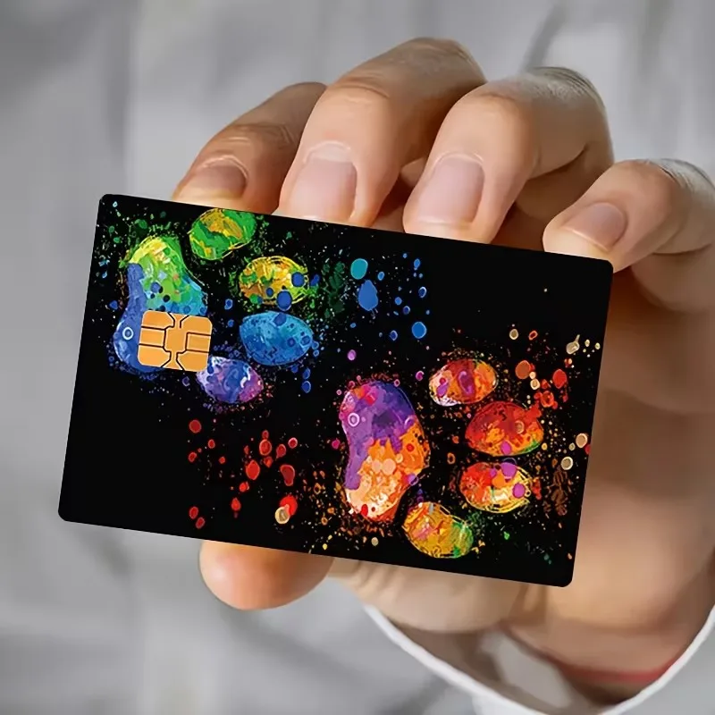 10Pcs/Set ID Bank Credit Card Decor Stickers Marbling Working Permit Pass Bus Cards VIP Hotel Room Keycard Sticker