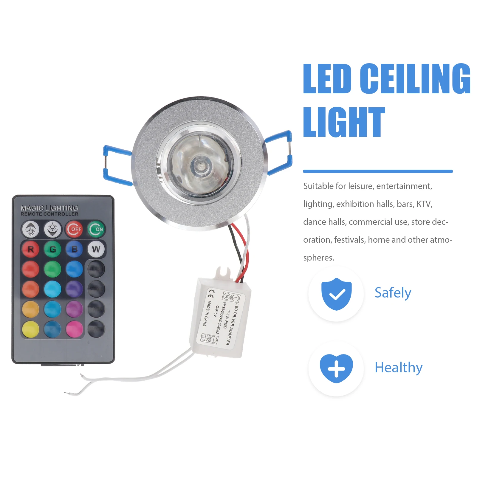 

7W Dimmable Rgb Ceiling Light Led Downlight Spotlight 12V 24V 36V Modes Energy Saving Uniform Lighting For Home Bar Ktv
