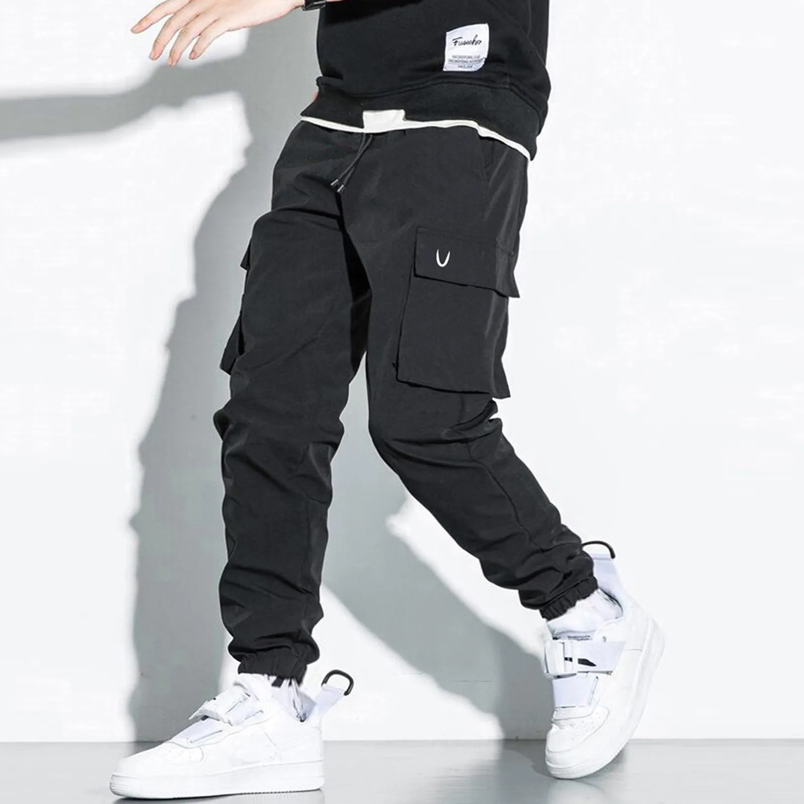 

New Men'S Casual Pants Business Stretch Slim Fit Elastic Waist Jogger Korean Classic Black Gray Male Brand Trouser Casual Pants