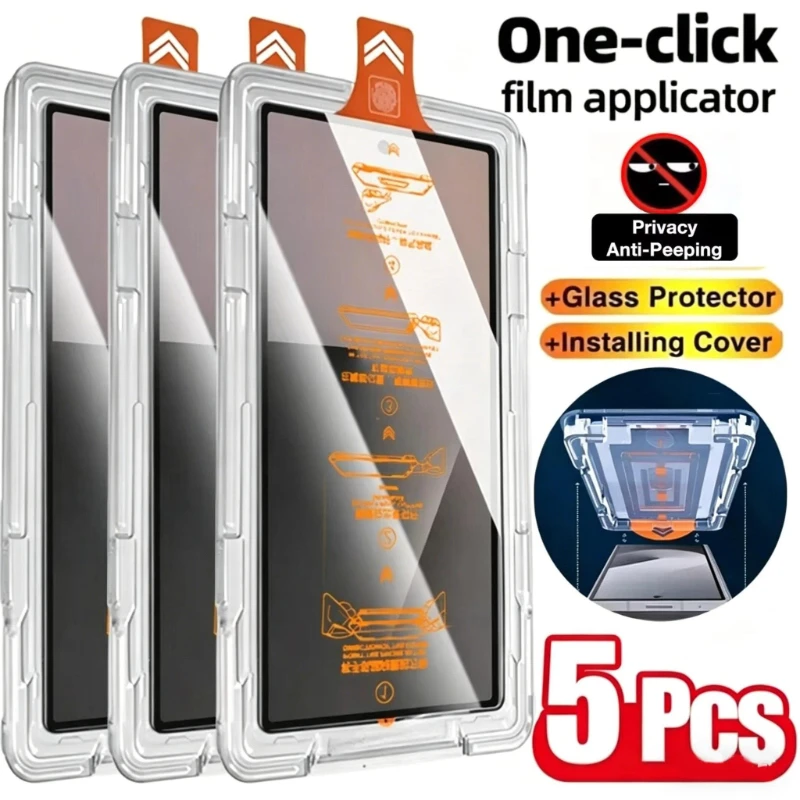Dust Free Install Anti Peep Tempered Glass for Realme 16 14T 12 Lite 15X 10 11 13 Pro Plus 5G 4G Privacy Screen Protector Film