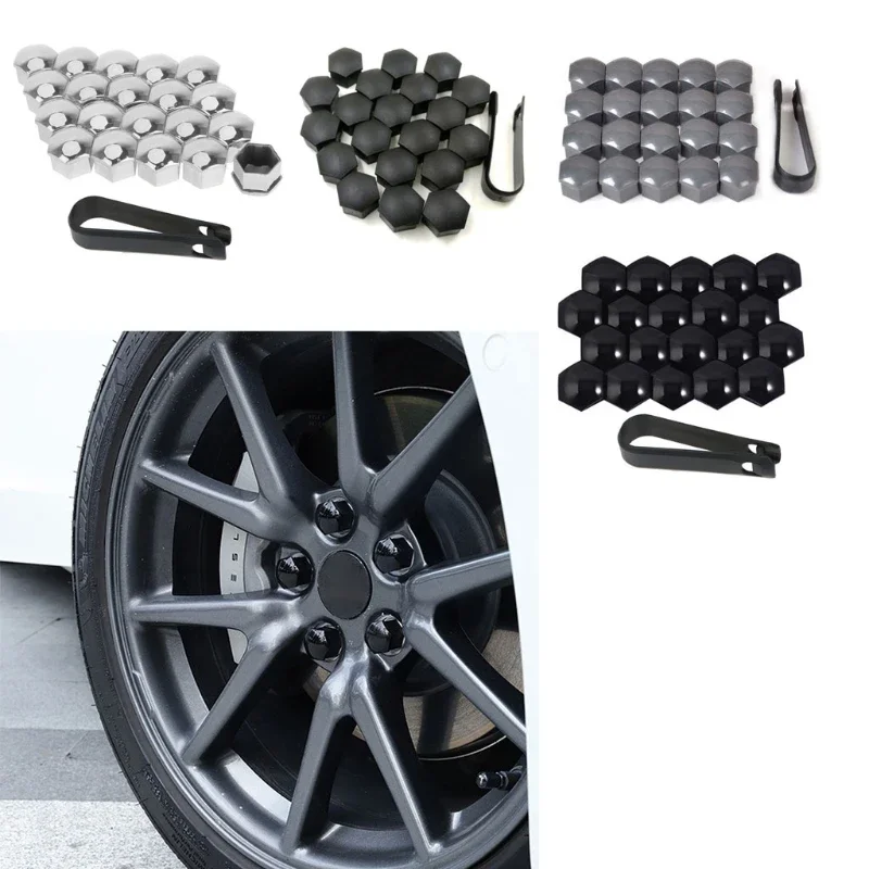 Wheel Center Hub  for Tesla Model 3/S/X With Center Cap Set & Wheel Lug Nut Cover   Decorations DIY