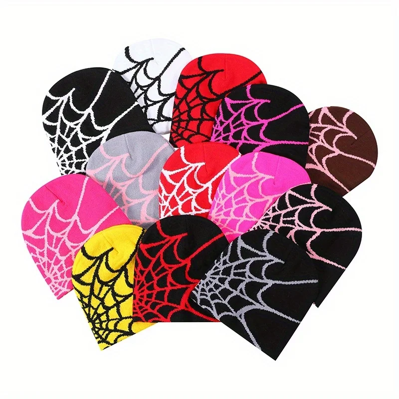 Paquete de 2 gorros unisex de tela de araña, gorro sin ala de punto de diseño moderno de alta elasticidad, gorros ideales de otoño e invierno para regalos
