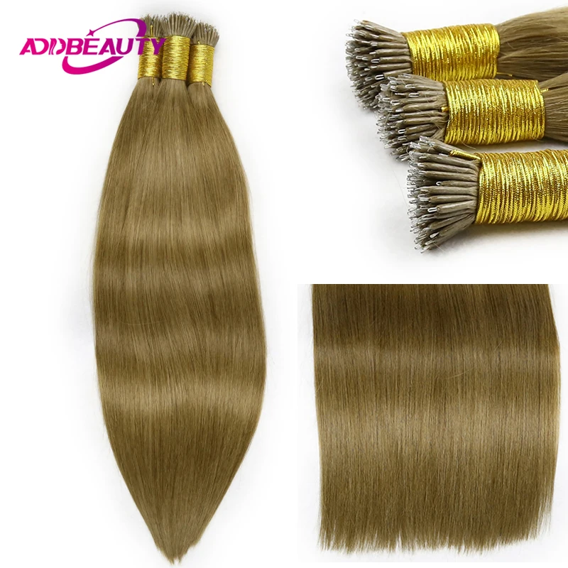 Straight Virgin Human Hair Extensions 40g 50g Nano Ring Hair Extension for Women Micro Link Virgin Hair Capsule Natural Color