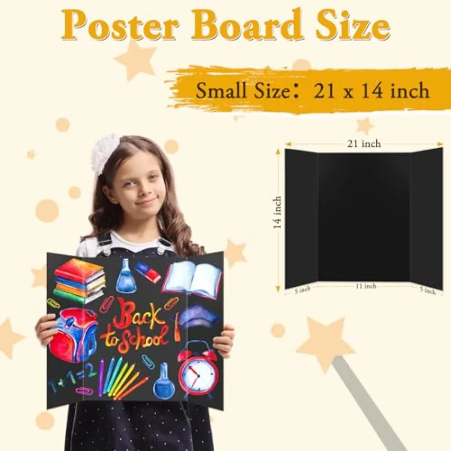 3PCS Small Trifold Poster Boar - مراجعة Science Project وسعره