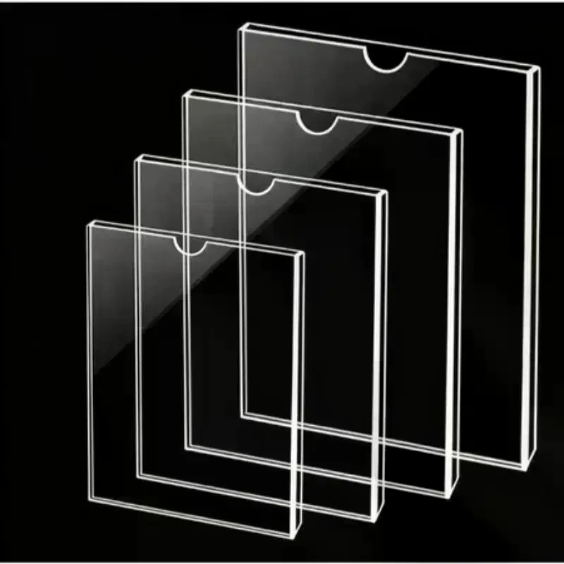 A4/A5 Clear Acrylic Wall Frame Wall Mount Sign Holder: Certificate Picture Display Stand Single Double Layer Card