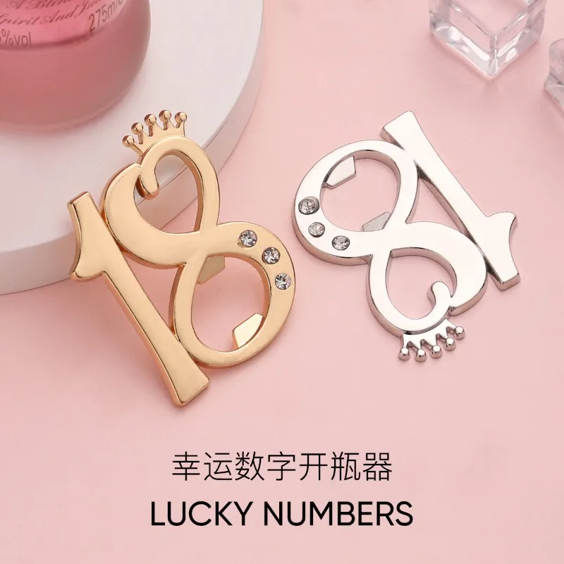 

25Pcs/lot Wedding Celebration Gift of 18th Bottle Opener gifts for 18 year old Birthday party favors for Number 18 Beer openers