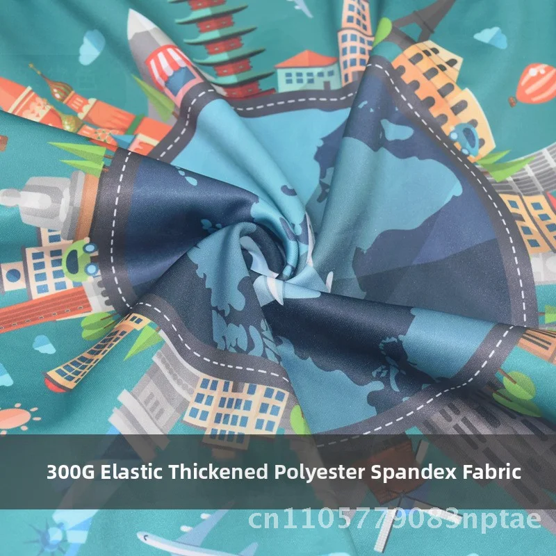 Elastic Thickened Wear-Resistant Luggage Case Cover Dust Protector Cross-Border Printed Design Breathable Polyester for Suitcase