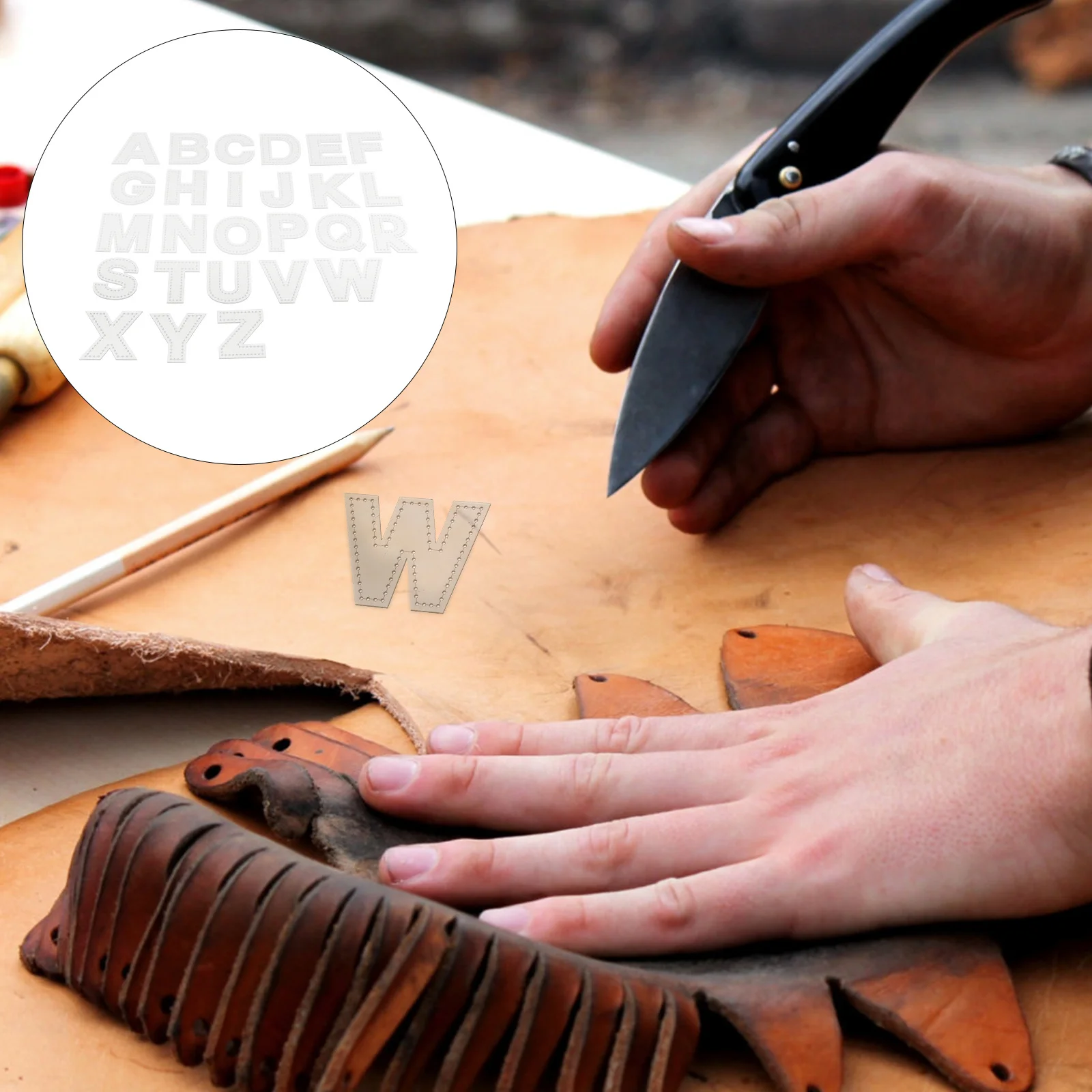 

1Set DIY Templates Alphabet Stencils Handmade Craft Making Smooth Surface Washable Repeated Use Templates