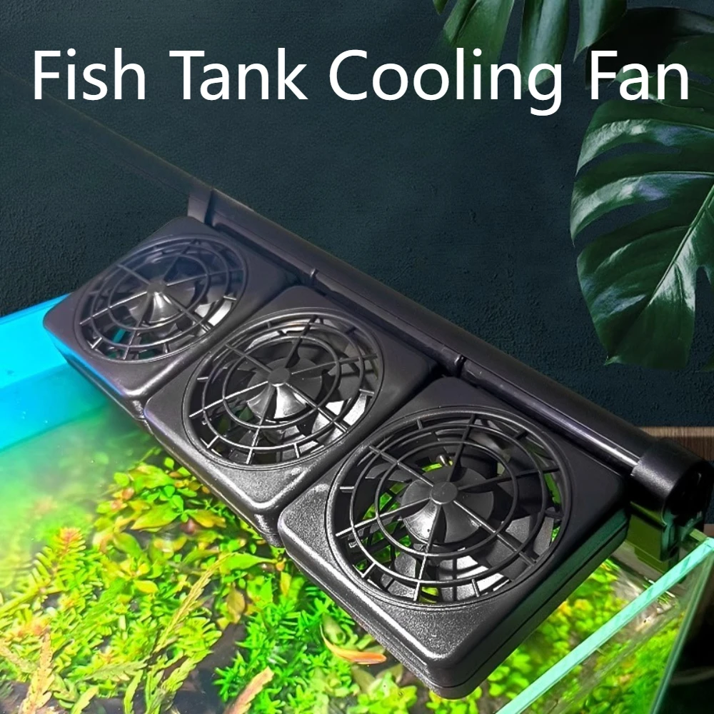 

Fish Tank Cooling Fan Timing Adjustable Wind Speed Cooling Fan for Fish Tank Glass Thickness ≤12mm Aquarium Accessories