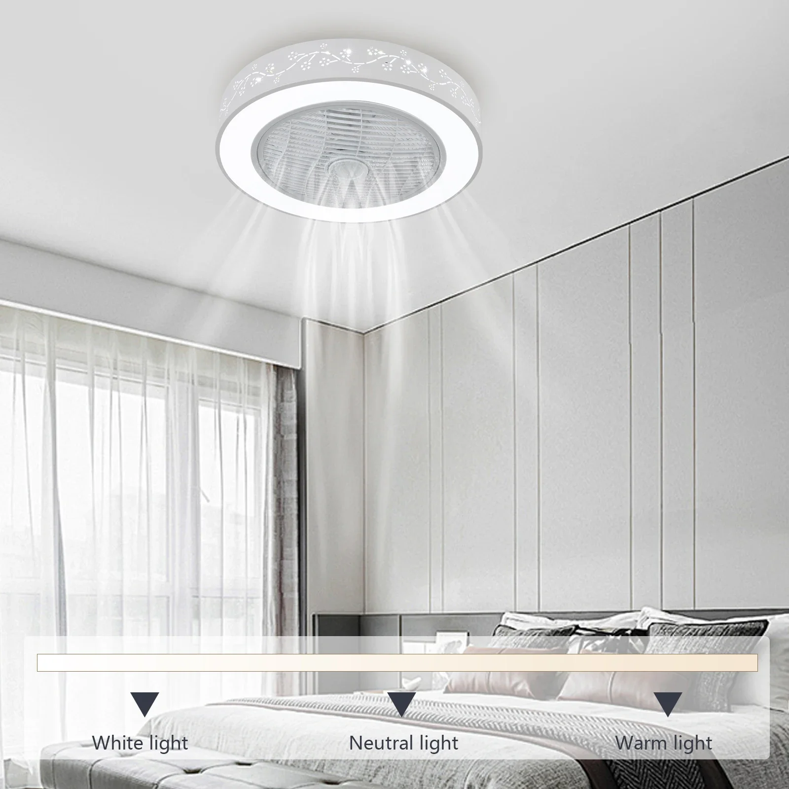 LOYALHEARTD Dimmable Ceiling Fan Light Hanging Pendant Lamp Chandeliers with Remote Fixture Closet light Under cabinet light Uf