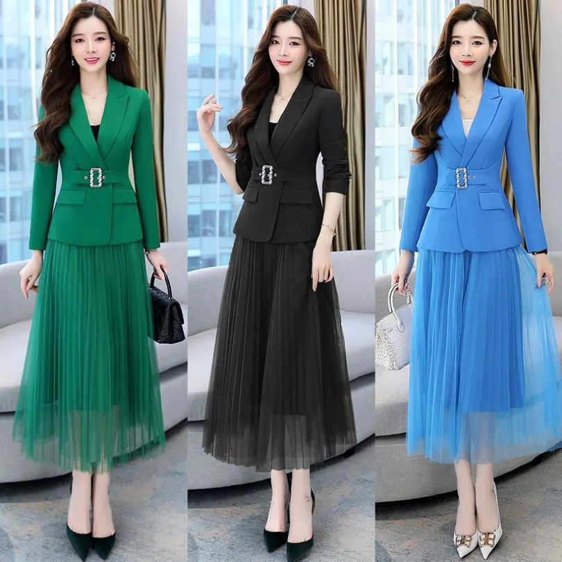 Suit Women's Set Skirt 2023 Spring/Summer New Professional Style Celebrity High Sense Fashion Half Skirt Two Piece Set