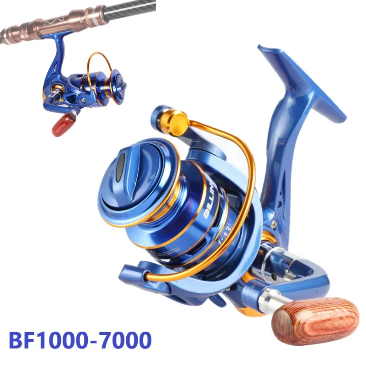 Spinning Fishing Baitcasting Reel BF1000/2000/5000/7000 Spinning Wheel  Sea Fishing Carp Ultralight Windlass Long Cast Reel