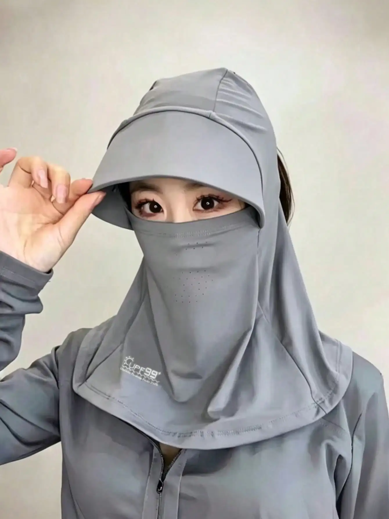 

1pc Women's Ice Silk Hooded Sunscreen Jacket, New Summer Cycling Sun Protection Hoodie, Breathable Sunscreen Shirt, Driving Sun Shawl, Beach Essential Sun Protection Clothing, Beach Hat,Holiday,Travel