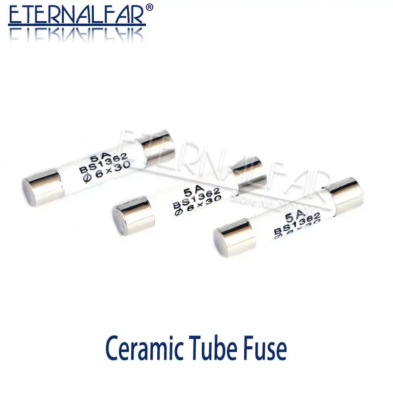 BS1362 High Pressure smelt To break Ceramics Fuse RO58 6x30mm Fuse 0.5A 1A 2A 3A 4A 5A 8A 10A 13A 15A 16A 20A 25A 30A 500V 250V