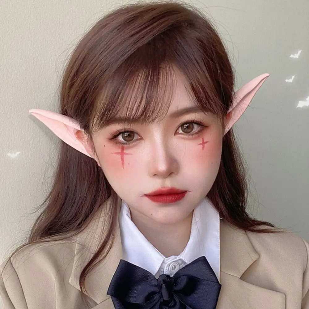 Creative Role Play Cos Accessories Fairy Women Earrings False Ears Ear Cuff Jewelry Elf Ears