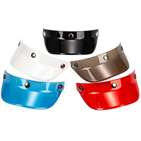 Universal 3 Snap-Button Visor Flip Up Wind Shield for Open Face Motorcycle Helmet