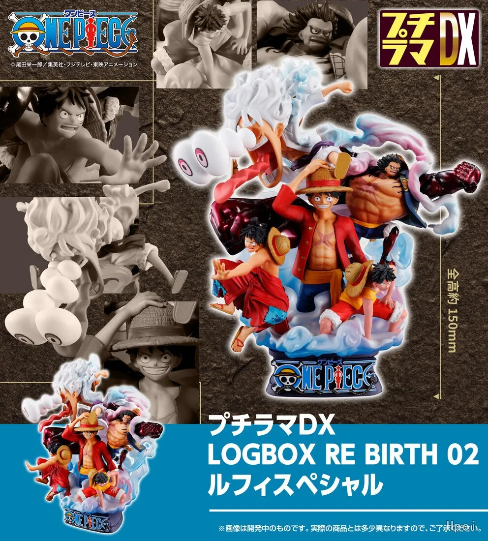 Original MegaHouse DX ONE PIECE LOGBOX RE BIRTH 02 Gear Five Nika Luffy  Anime Figure Toys Model Collection Gift