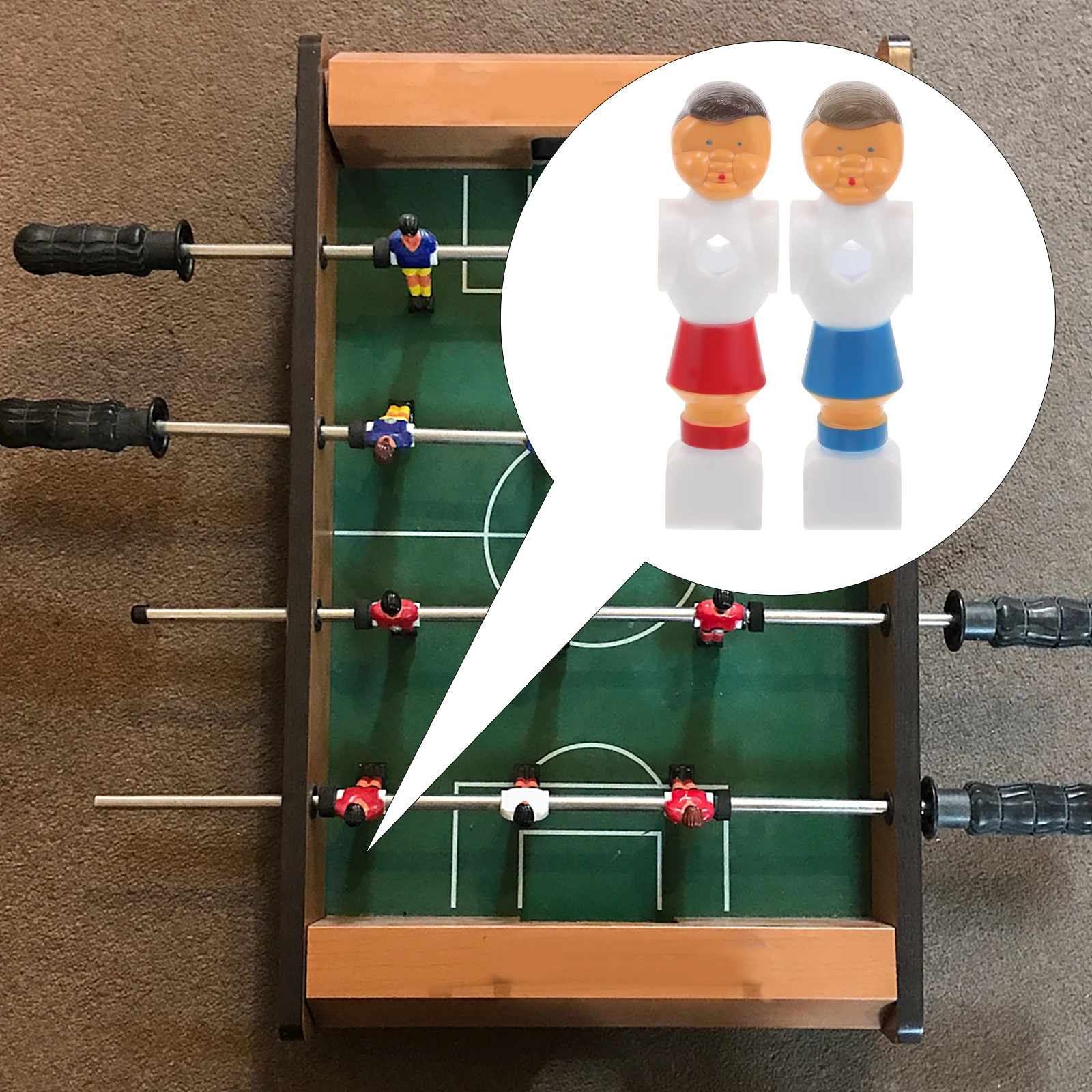 

4pcs Table Football Figures Durable Pvc Foosball Players Replacement Parts For Desk Soccer Accessories Tabletop Fun
