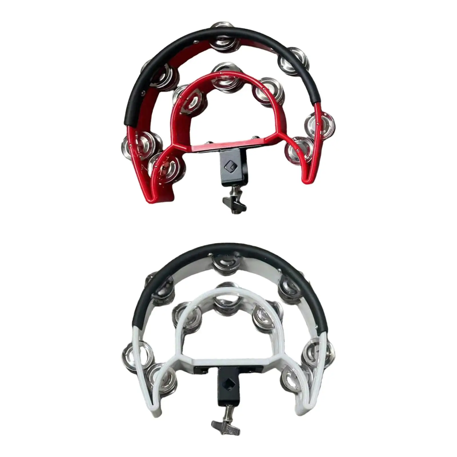 Double Row Tambourine Metal Jingles Mountable Hi Hat Tambourine for Creative Drum Kits Enthusiasts KTV Concert Parties Stage