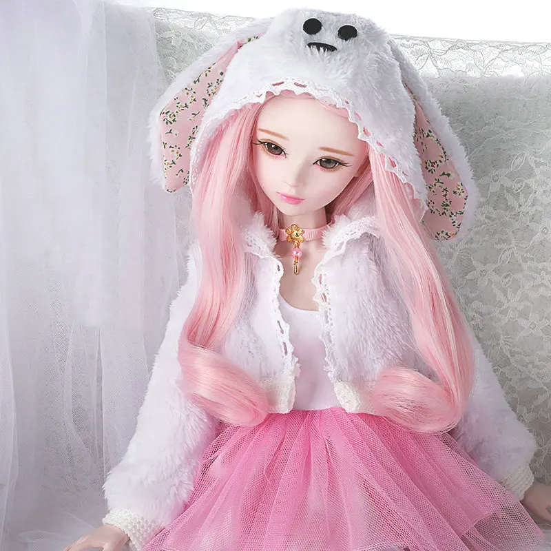 1/3 Bjd Doll Full Set 60cm Lifelike Fashion Girl Large Original Handmade Ball Jointed Dolls Children Toys For Girl Birthday Gift